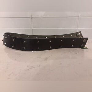 Brave Leather Black Studded Belt